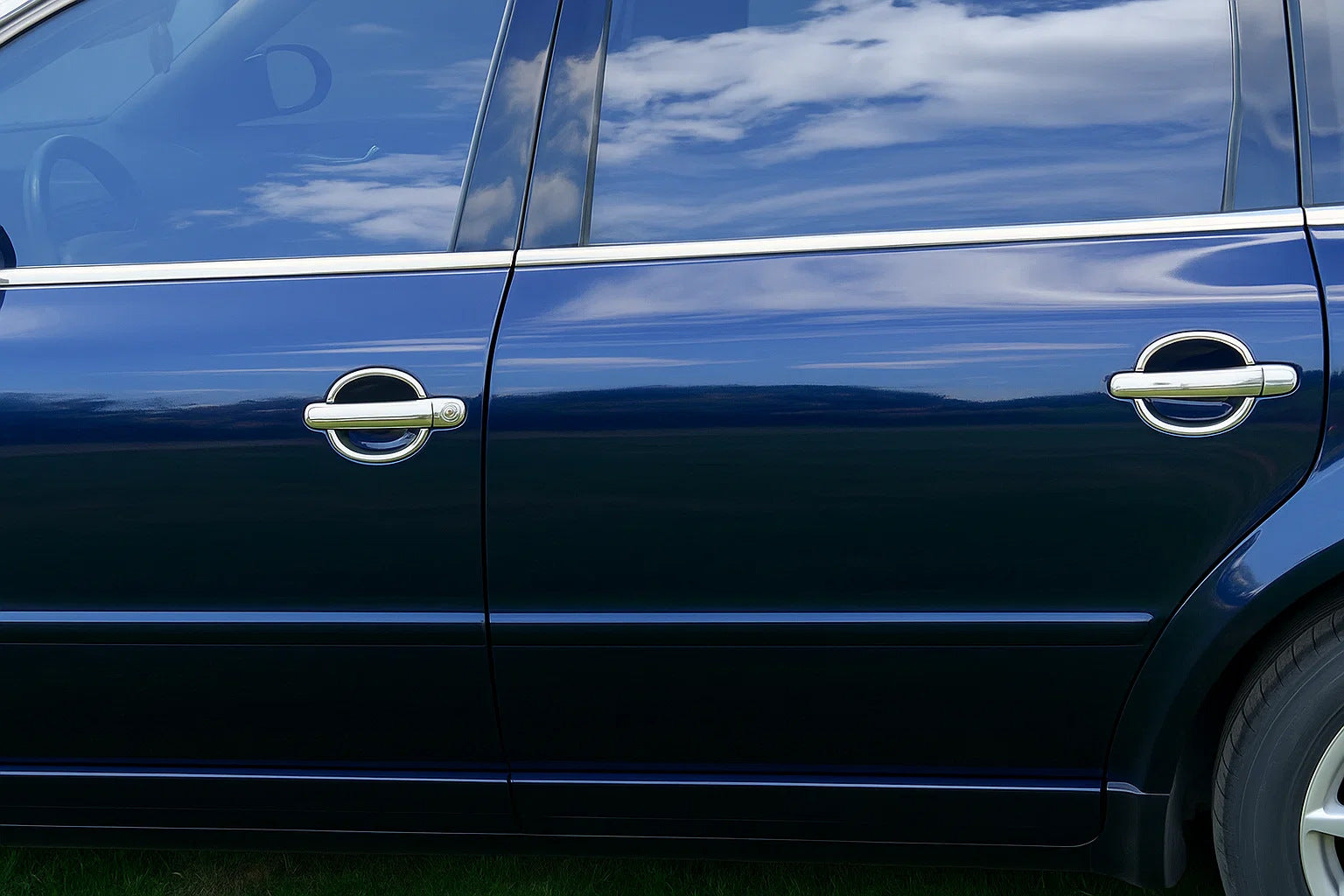 Door handle covers (4 pcs, stainless steel) for Volkswagen Golf 4 1997-2006 - image 1