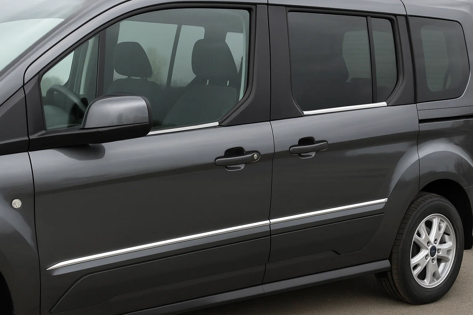 Lower window trims stainless steel (4 pcs) for Ford Connect 2014-2021 - image 1