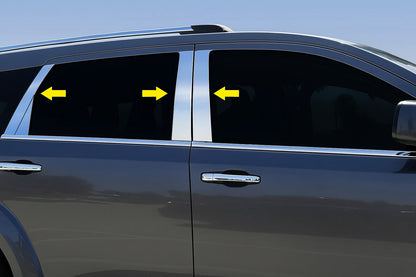 Stainless Steel Door Pillar Trim (8 pcs) for Fiat Freemont 2011-2016 - image 1