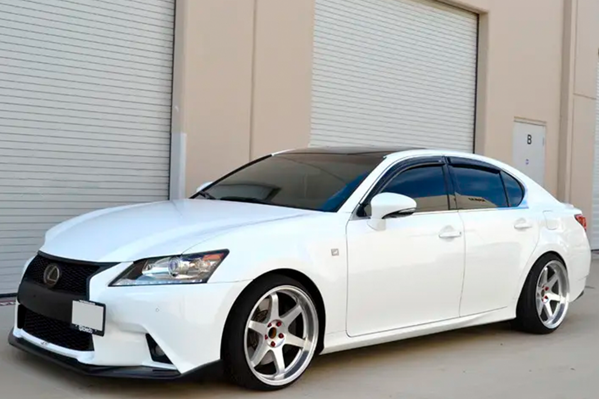 Window deflectors with chrome trim (4 pcs, HIC) for Lexus GS 2011-2020 - image 3