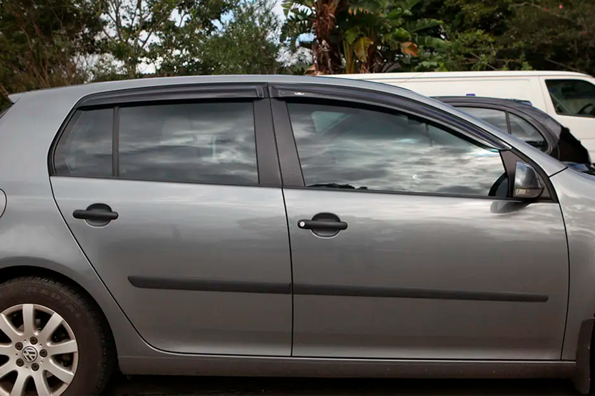 Window Deflectors HB (4 pcs, HIC) for Volkswagen Golf 5 2003-2009 - image 1