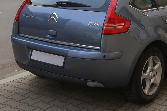 Trunk lid lower edge trim (stainless steel) for Citroen C-4 2004-2010 - image 1