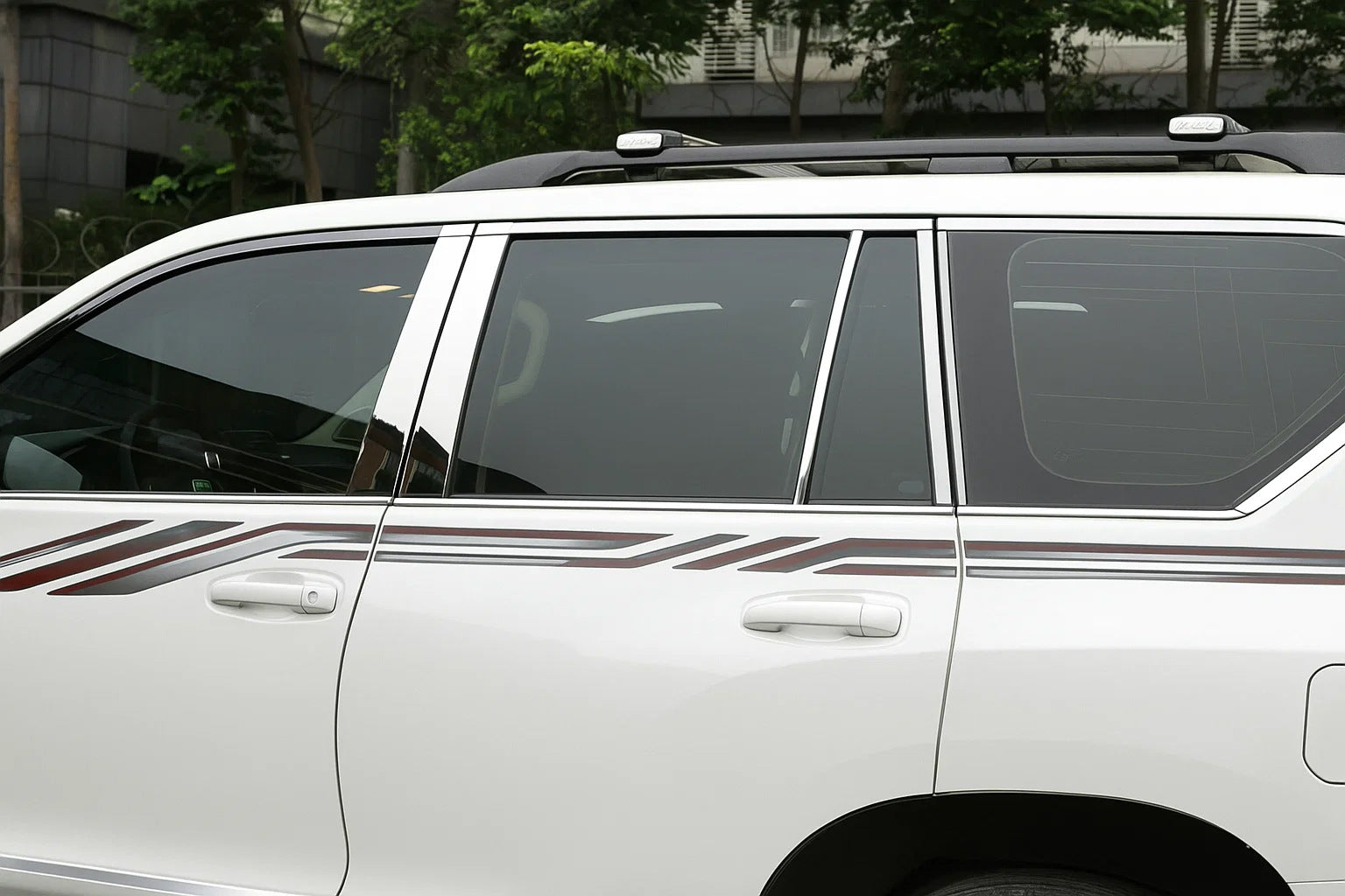 Stainless Steel Door Pillar Trim (8 pcs) for Toyota Land Cruiser Prado 150 2009-2023 - image 1