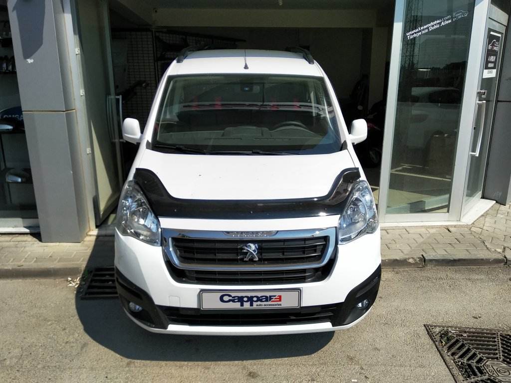 The hood deflector long (EuroCap) for Peugeot Partner Tepee 2008-2018 - Reelken Auto