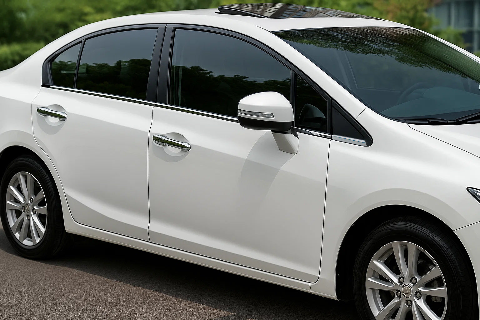 Window Trim Stainless Steel OmsaLine (6 pcs) for Honda Civic Sedan IX 2011-2016 - image 1