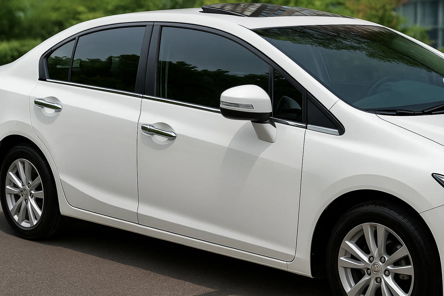 Window Trim Stainless Steel OmsaLine (6 pcs) for Honda Civic Sedan IX 2011-2016 - image 1