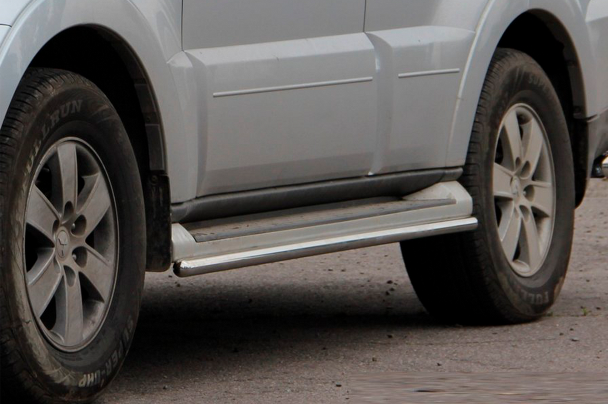 Side pipes for original mounting (2 pcs, stainless steel) for Mitsubishi Pajero Wagon III 1999-2006 - image 5