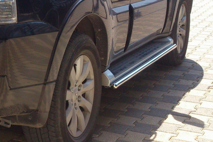 Side pipes for original mounting (2 pcs, stainless steel) for Mitsubishi Pajero Wagon III 1999-2006 - image 3