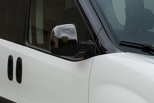 Mirror Covers Black Chrome (2 pcs, plastic) for Opel Combo 2012-2018 - image 1