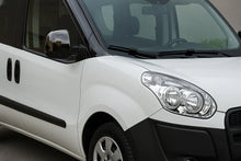 Mirror Covers Black Chrome (2 pcs, plastic) for Fiat Doblo II 2010-2022 - image 1