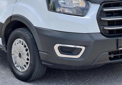 Fog Light Covers 2019+ (2 pcs, Stainless Steel) for Ford Transit 2014- - image 1