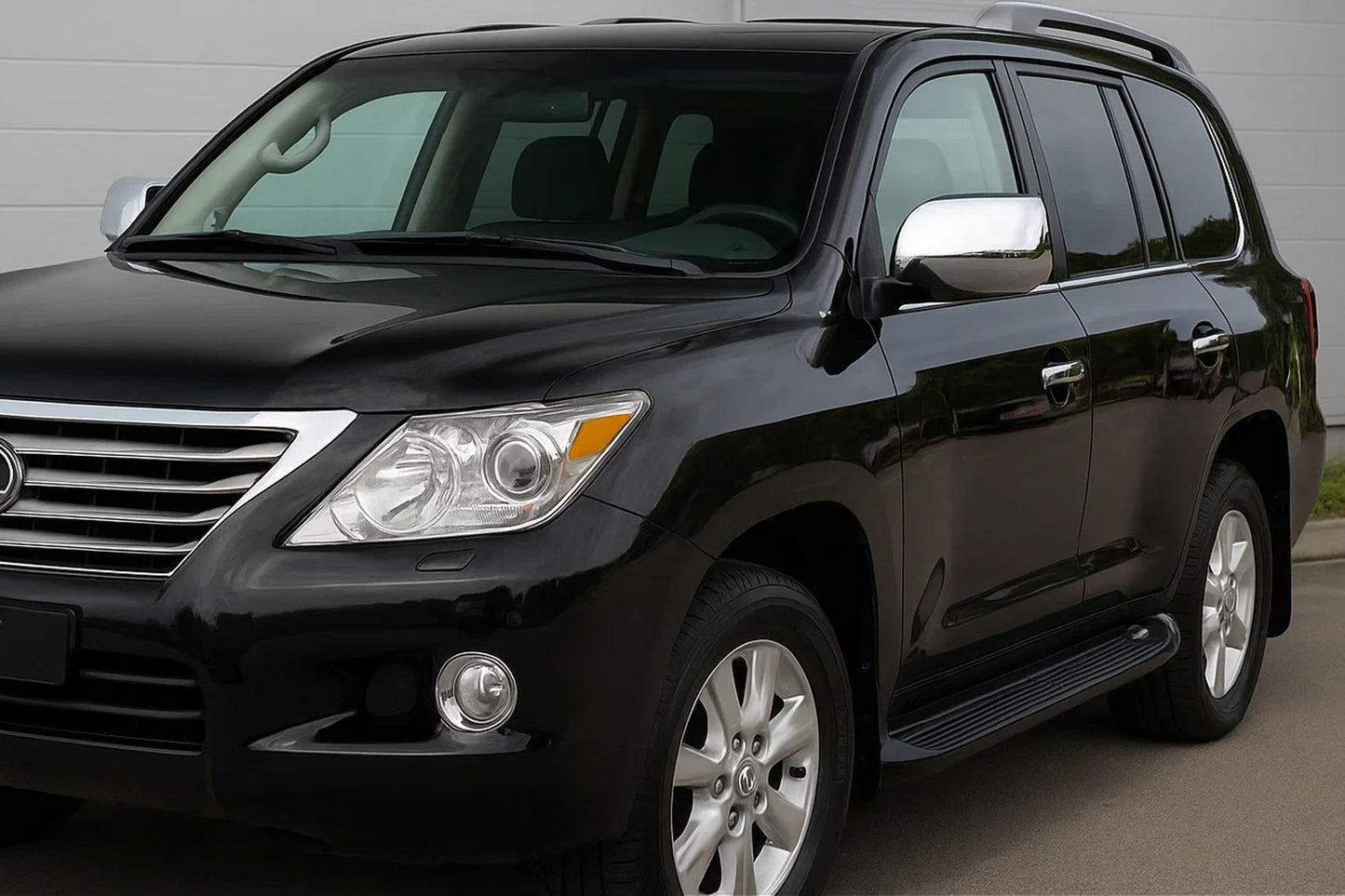 Chrome Mirror Covers (2008-2012, 2 pcs, Stainless Steel) for Lexus LX570/450d 2008-2022 - image 1