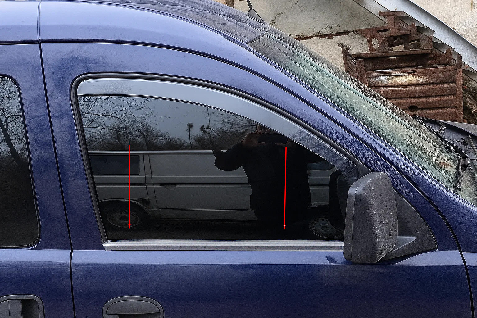 Stainless Steel Window Trim (2 pcs) for Opel Combo 2002-2012 - image 1