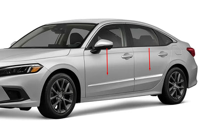 Stainless Steel Door Moldings (4 pcs) for Honda Civic Sedan 2021- - image 1