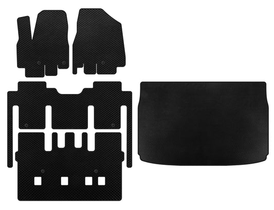 EVA floor mats (full interior, 8-seater, Black) for Kia Sedona 2014-2020 - image 1