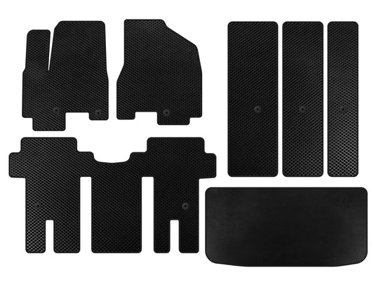 EVA floor mats (full interior, Black) for Kia Carnival 2014-2020 - image 1