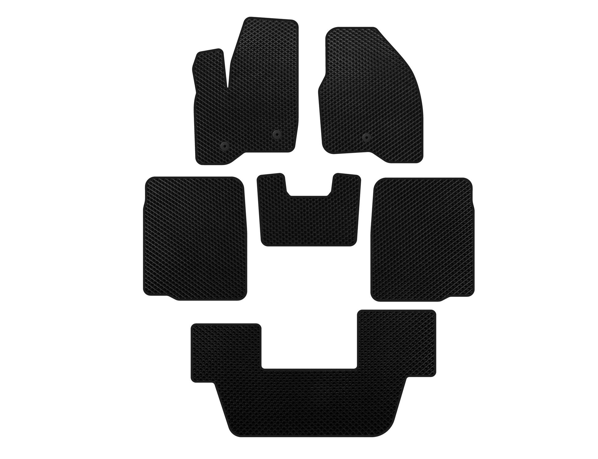 EVA Floor Mats (3 Rows, 2011-2015, Black) for Ford Explorer 2011-2019 - image 1