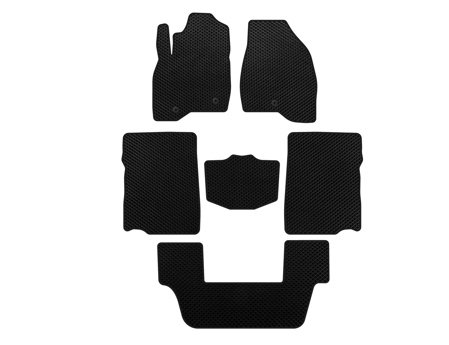 EVA Floor Mats (2017-2019, 3rd Row, 7-Seater, Black) for Ford Explorer 2011-2019 - image 1