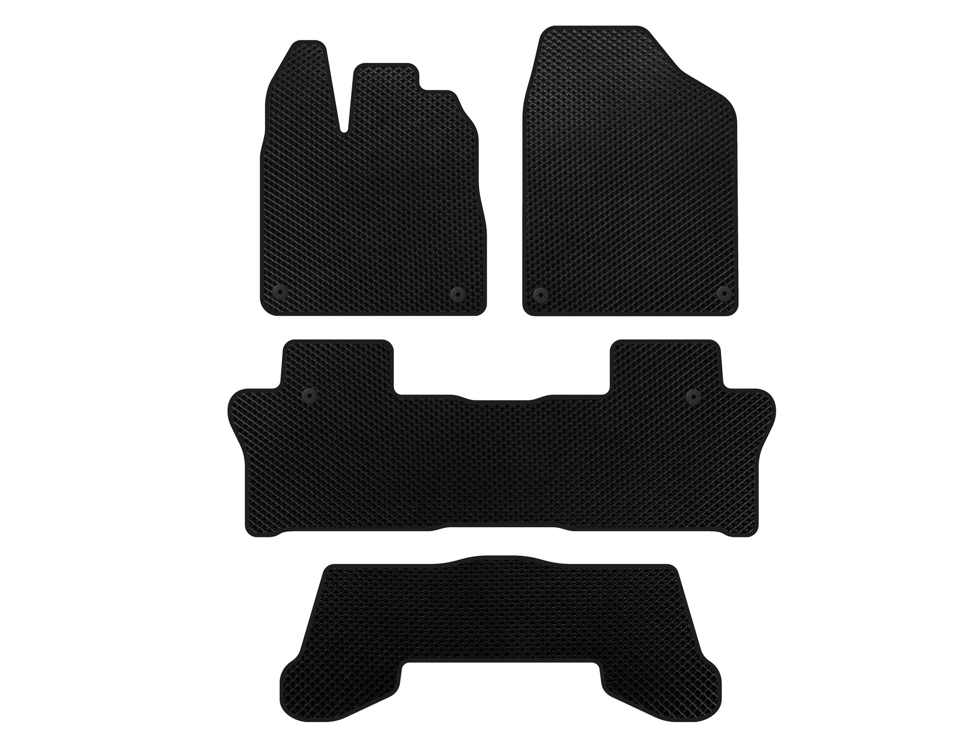 EVA Floor Mats (3 Rows, Black) for Honda Pilot 2015-2022 - image 1