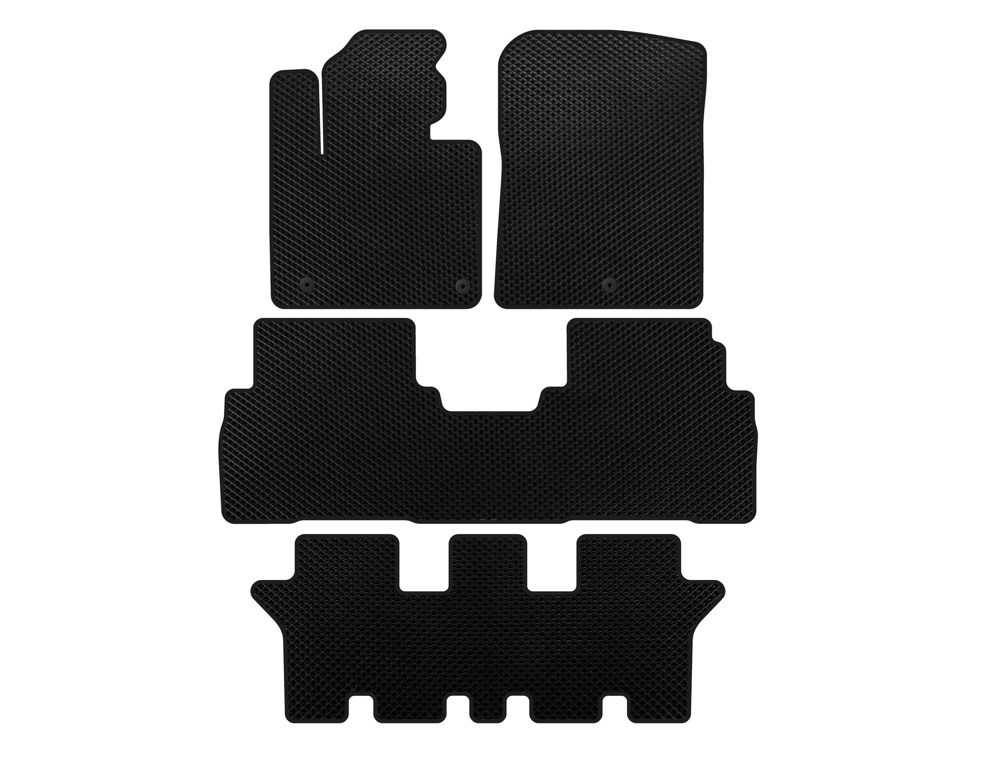 EVA mats (3 rows, 7-seater, Black) for Kia Sorento III UM 2014-2020 - image 1