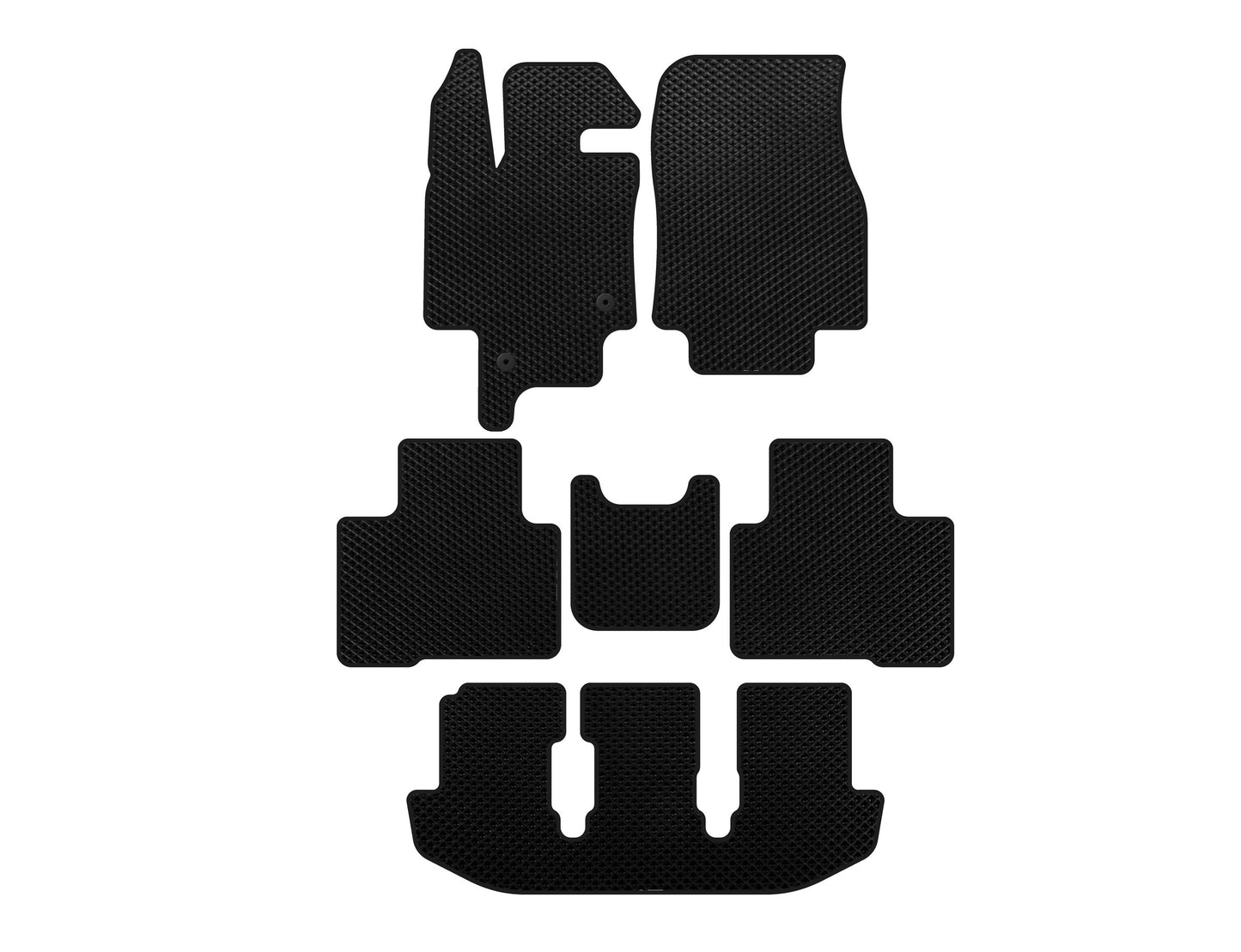 EVA Floor Mats (3 Rows, 7-Seater, Black) for Toyota Highlander 2019- - image 1