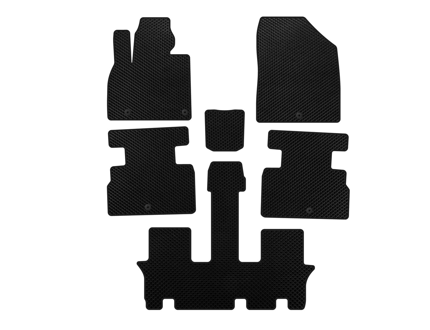 EVA Floor Mats (3 Rows, 7-Seater, Black) for Kia Stonic 2017- - image 1