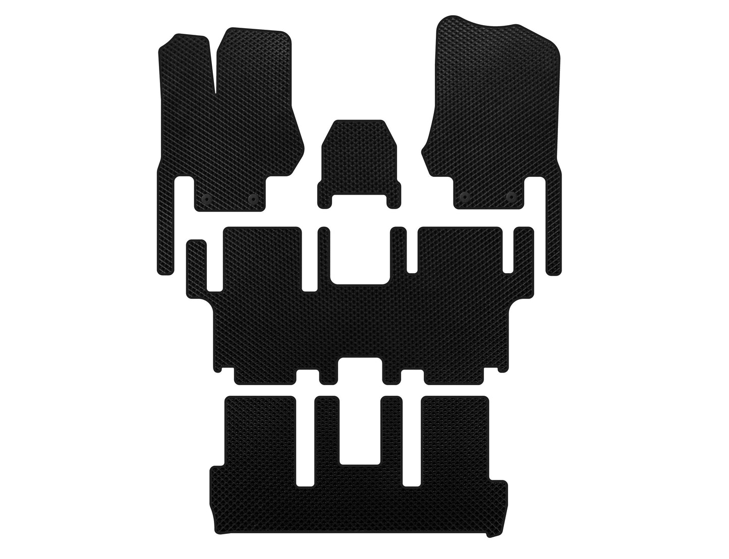 EVA Floor Mats (3 Rows, 7-Seater, Black) for Nissan Quest 2011-2017 - image 1