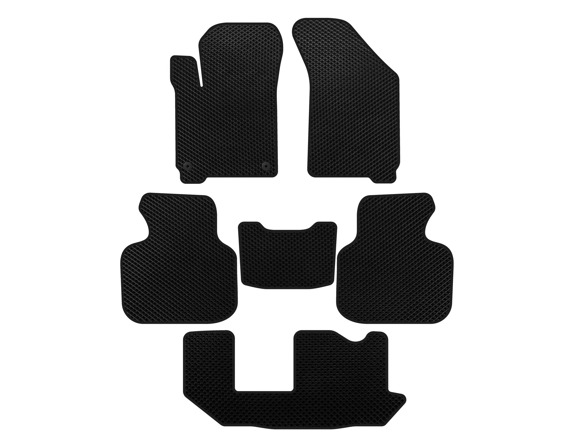 EVA Floor Mats (2011-2020, 3 Rows, 7-Seater, Black) for Dodge Journey 2008-2020 - image 1