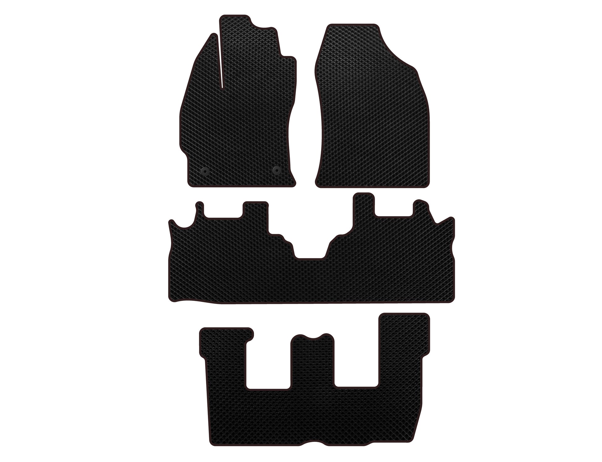 EVA Floor Mats (3 Rows, Black) for Toyota Prius - image 1