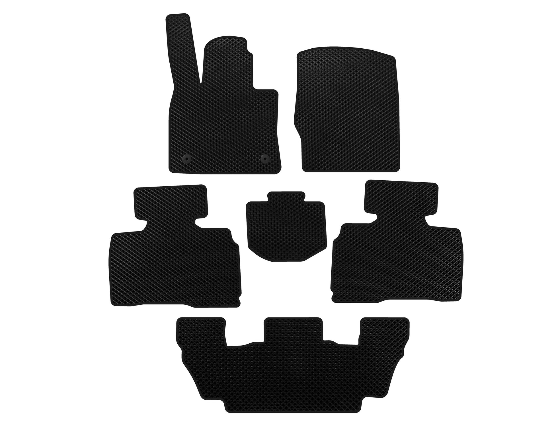 EVA Floor Mats (3 Rows, 7-Seater, Black) for Ford Explorer 2019- - image 1