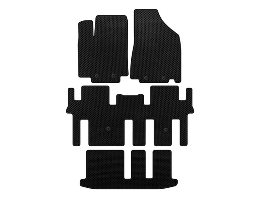 EVA Floor Mats (3 Rows, Black) for Nissan Pathfinder R52 2012-2021 - image 1