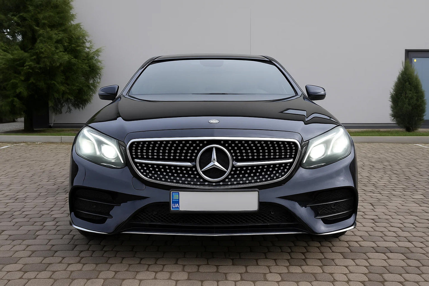 Front Grille Diamond Silver (for Avantgarde and AMG-Line, 2013-2016) for Mercedes E-сlass W212 2009-2016 - image 6