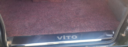 Carmos V1 Interior Door Sill Protectors (3 pcs, stainless steel) for Mercedes Vito W638 1996-2003 - image 6