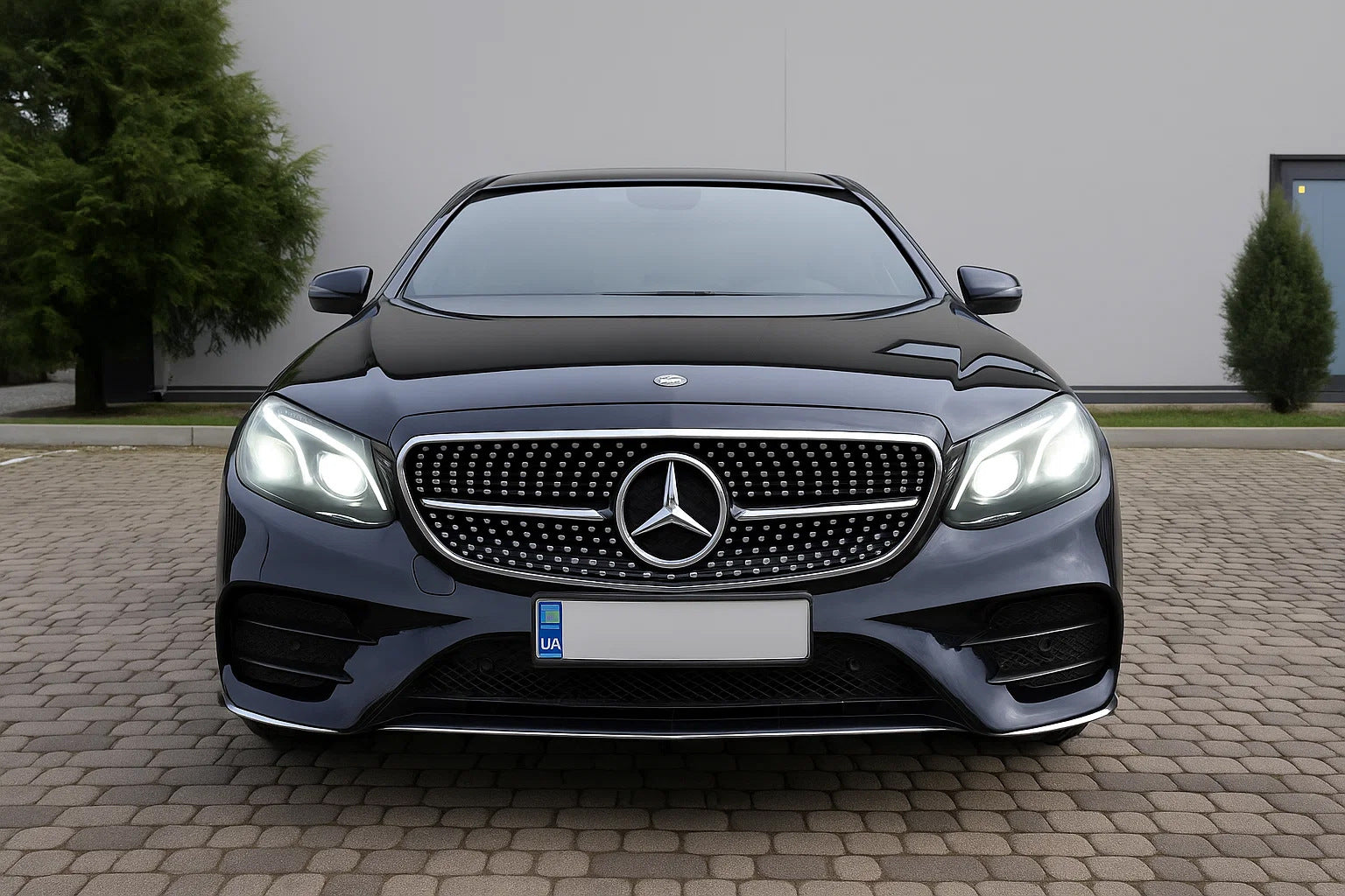 Front Grille Diamond Silver (for Avantgarde and AMG-Line, 2013-2016) for Mercedes E-сlass W212 2009-2016 - image 6