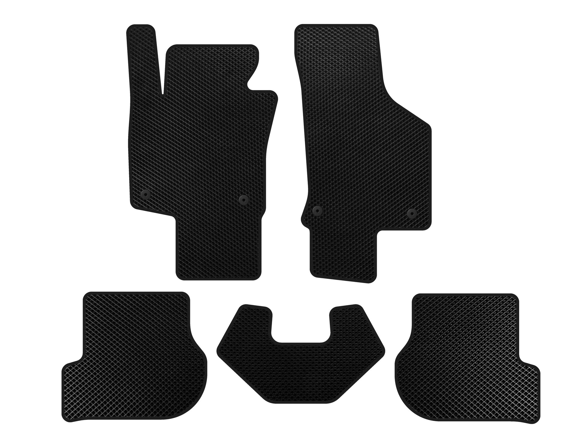 EVA Floor Mats (HB, 3-Door, Black) for Volkswagen Scirocco 2008-2017 - image 1