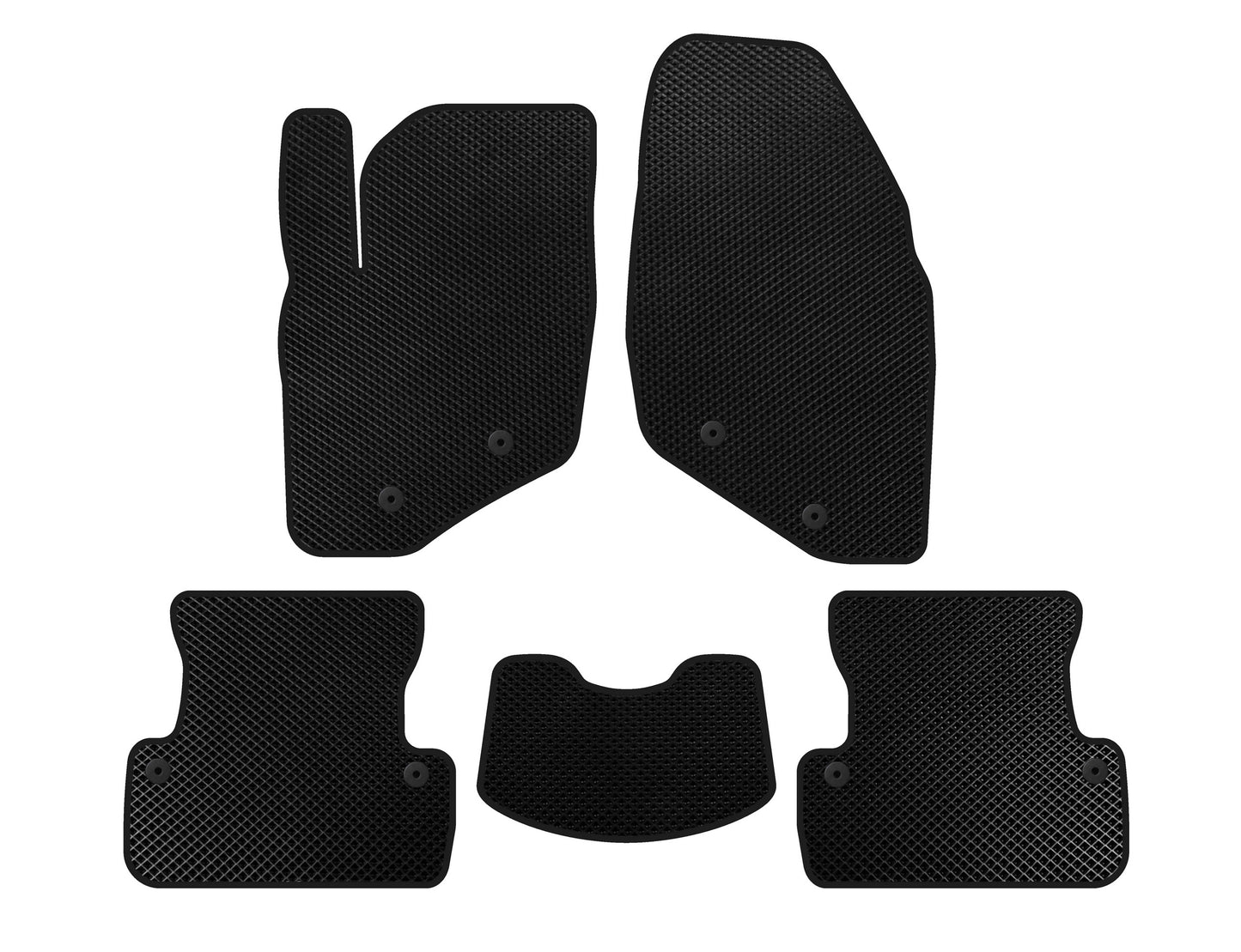 EVA Floor Mats (SD, Black) for Volvo S60 2000-2009 - image 1