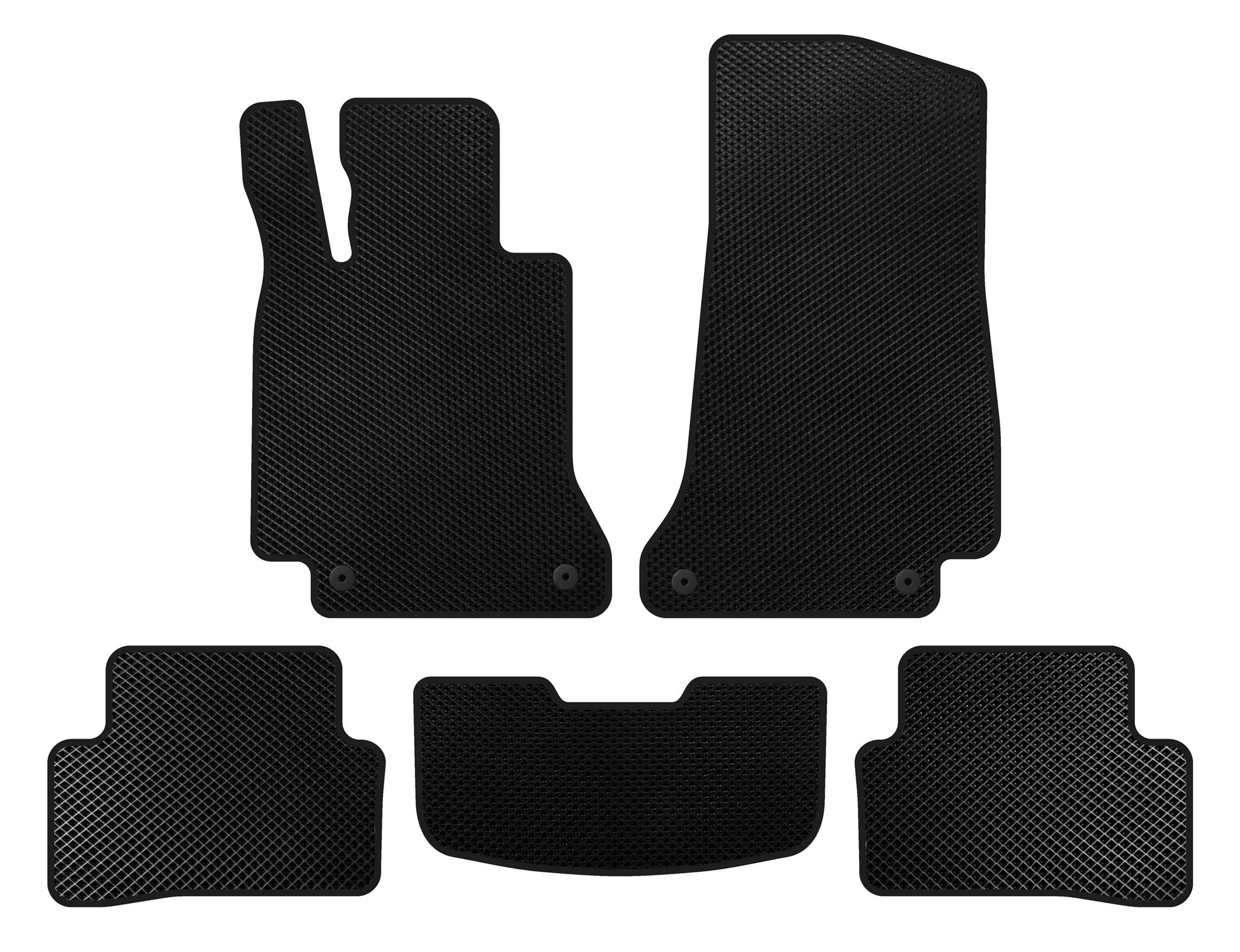 EVA Floor Mats (SD, Black) for Mercedes C-сlass W205 2014-2021 - image 1