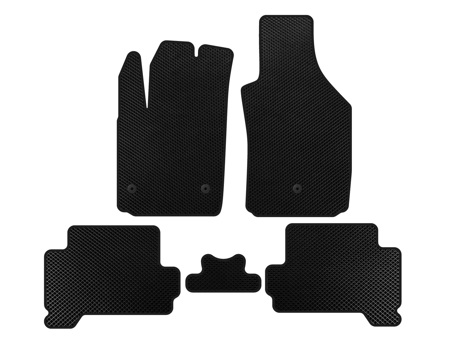EVA Floor Mats (HB, Electric, Black) for Fiat 500/500L 2013-2022 - image 1