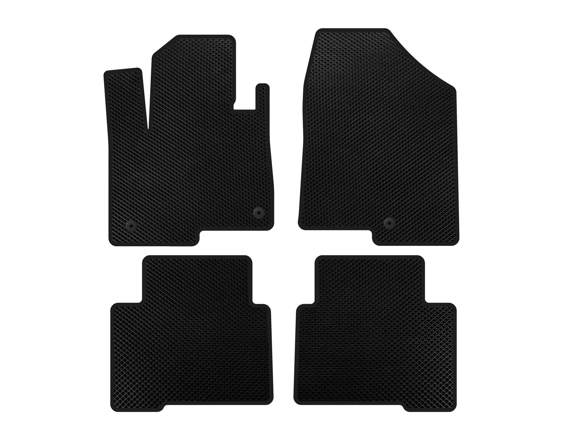EVA Floor Mats (2 Rows, for Grand, Black) for Hyundai Santa Fe 4 2018-2023 - image 1