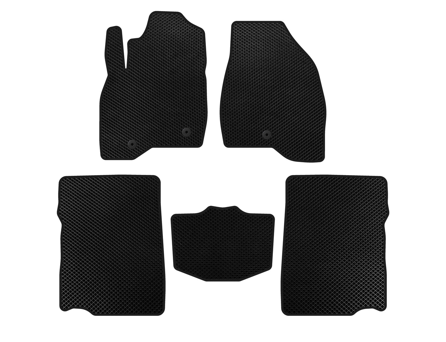 EVA Floor Mats (2017-2019, 2nd Row, 7-Seater, Black) for Ford Explorer 2011-2019 - image 1