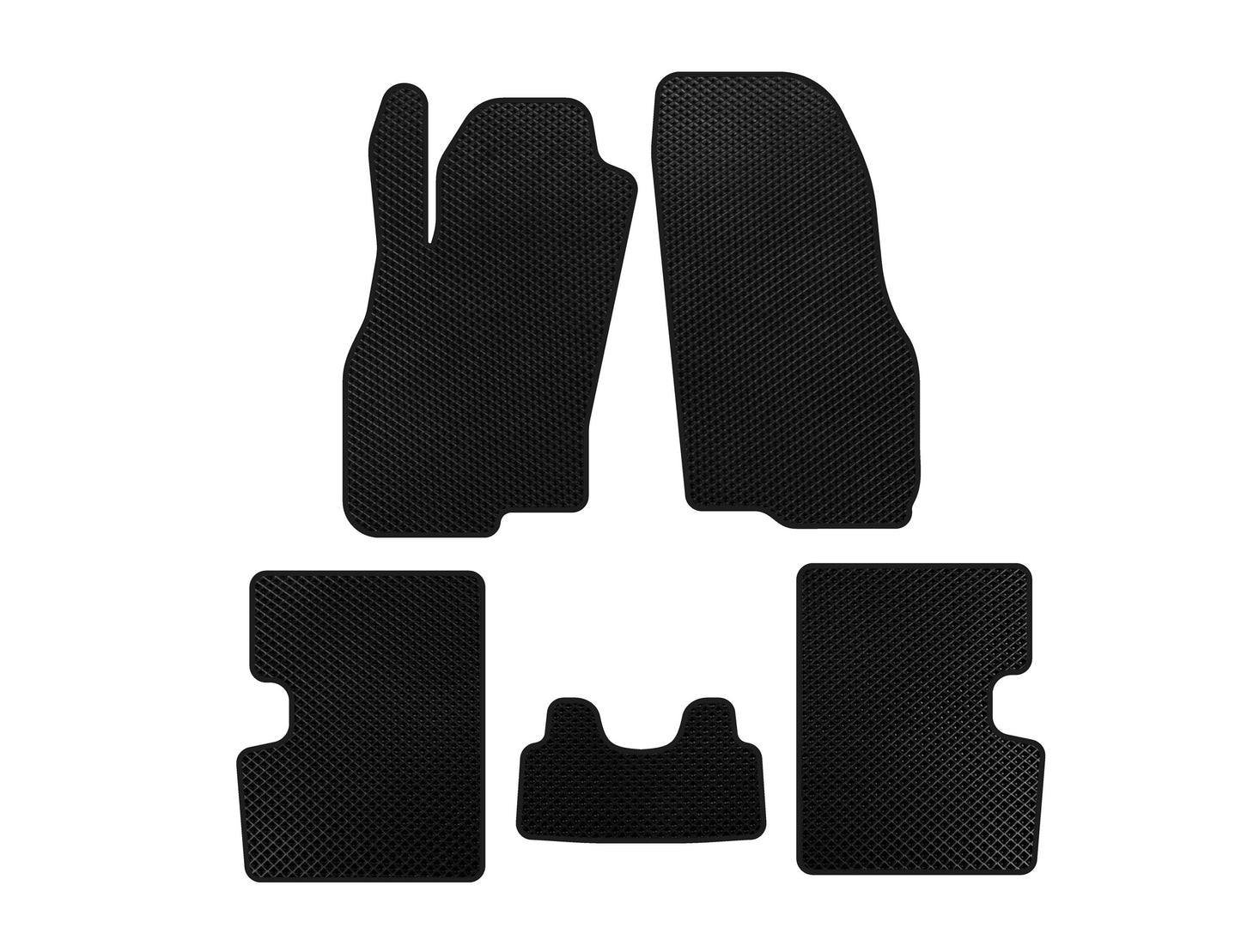 EVA Floor Mats (HB, 5-Door, Pre-Facelift, Black) for Fiat Punto Grande/EVO 2006-2018 - image 1