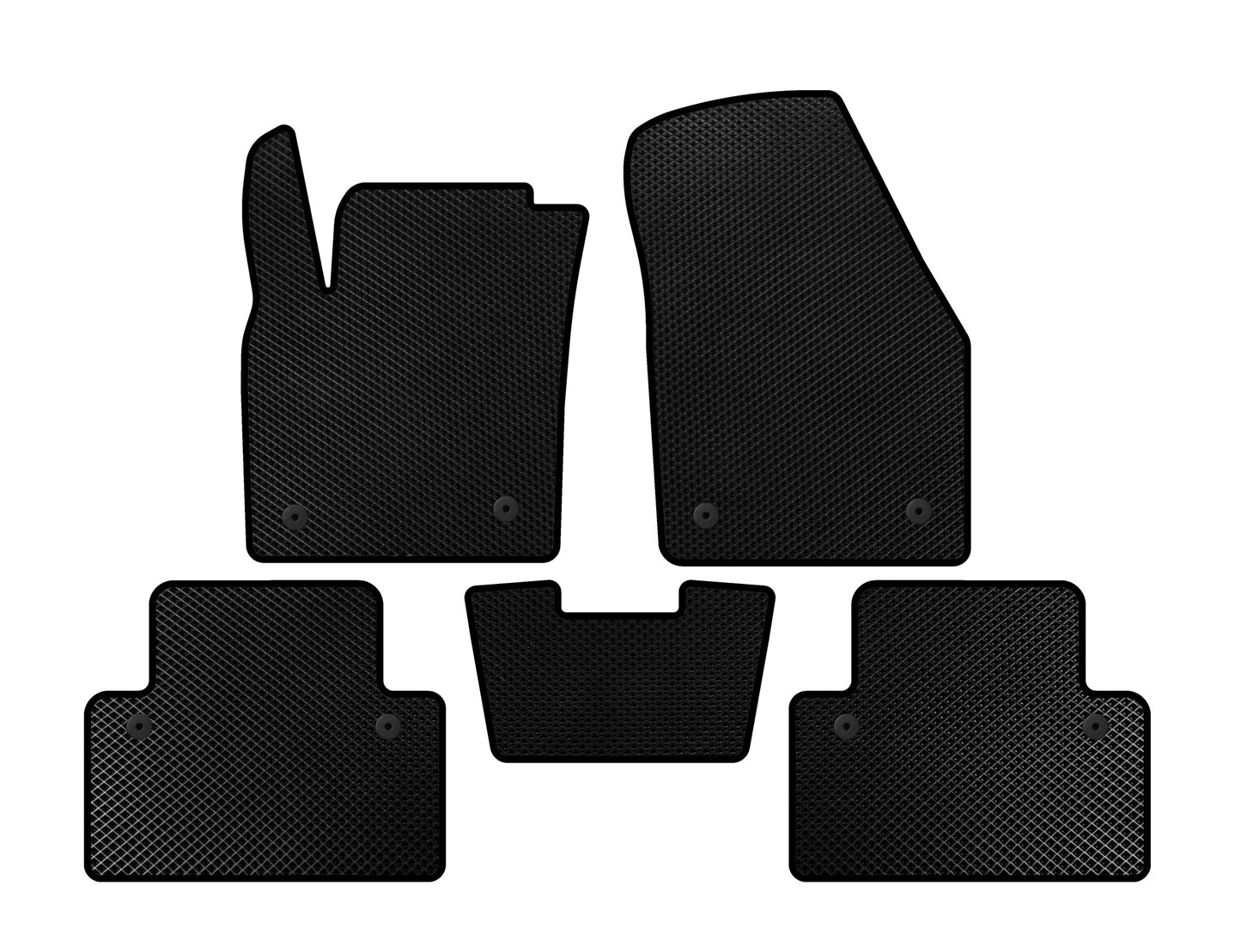 EVA Floor Mats (HB, 3-Door, Black) for Volvo C30 2006-2012 - image 1
