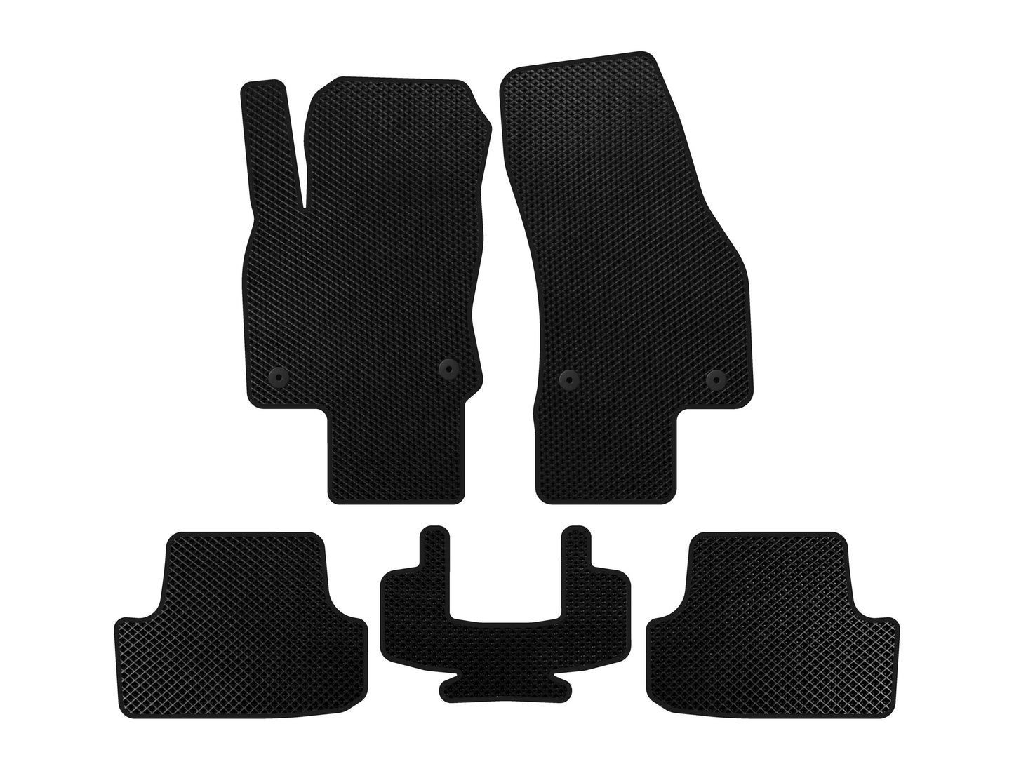 EVA Floor Mats (5-Door, Black) for Volkswagen T-Roc 2017-2025 - image 1