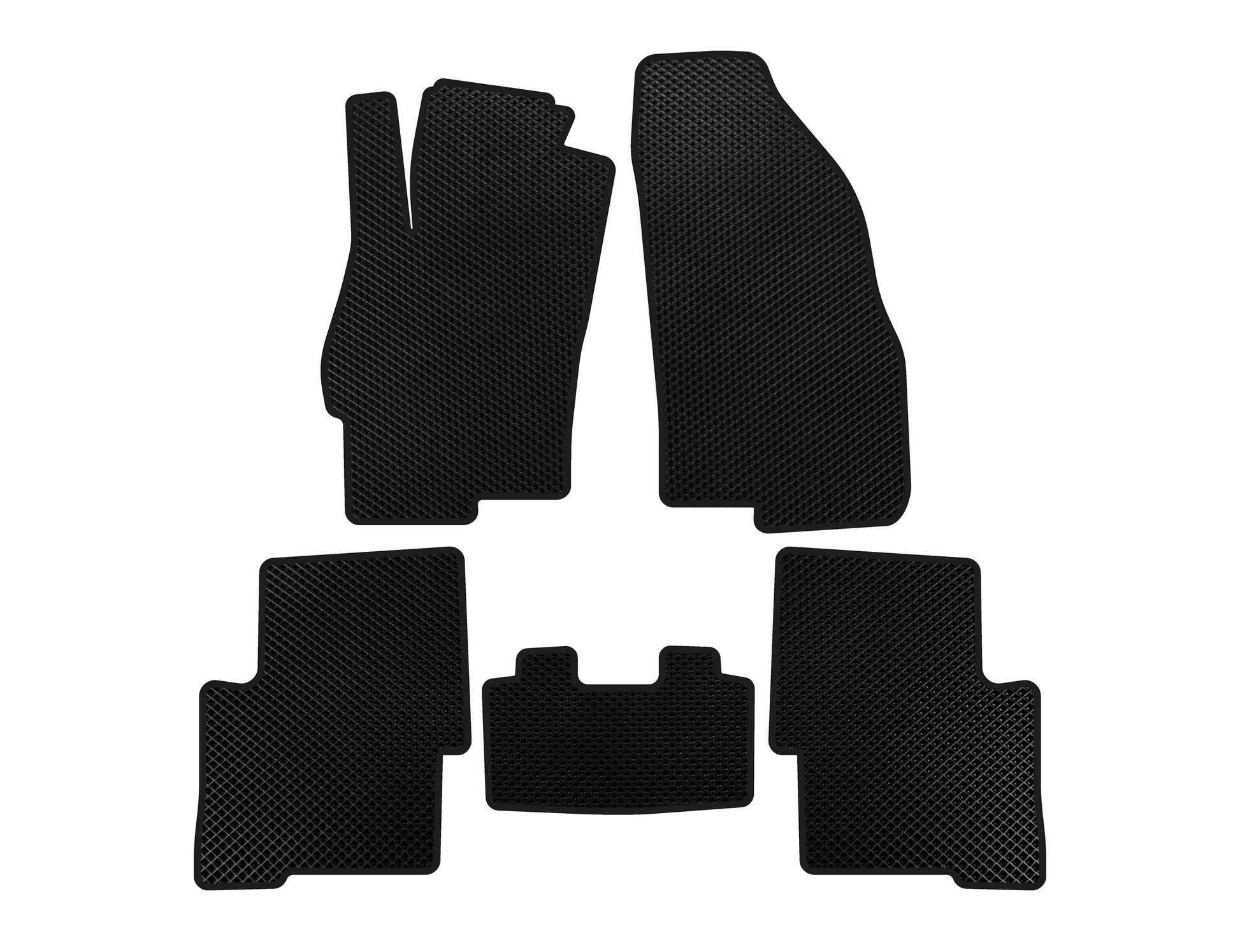 EVA Floor Mats (SD, Black) for Fiat Linea 2006-2018 - image 1