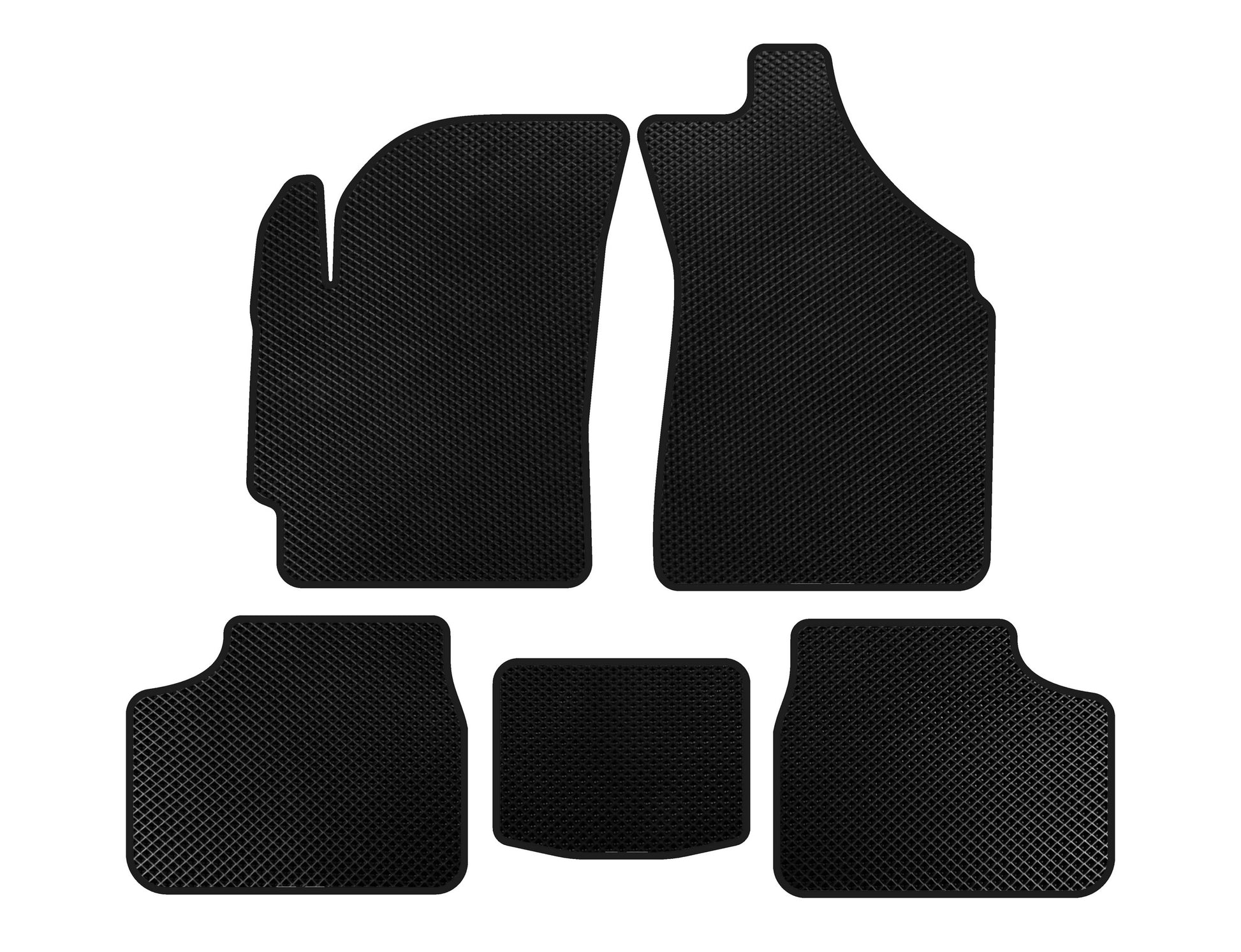 EVA Floor Mats (Black) for Daewoo Matiz 1998-2008 - image 1