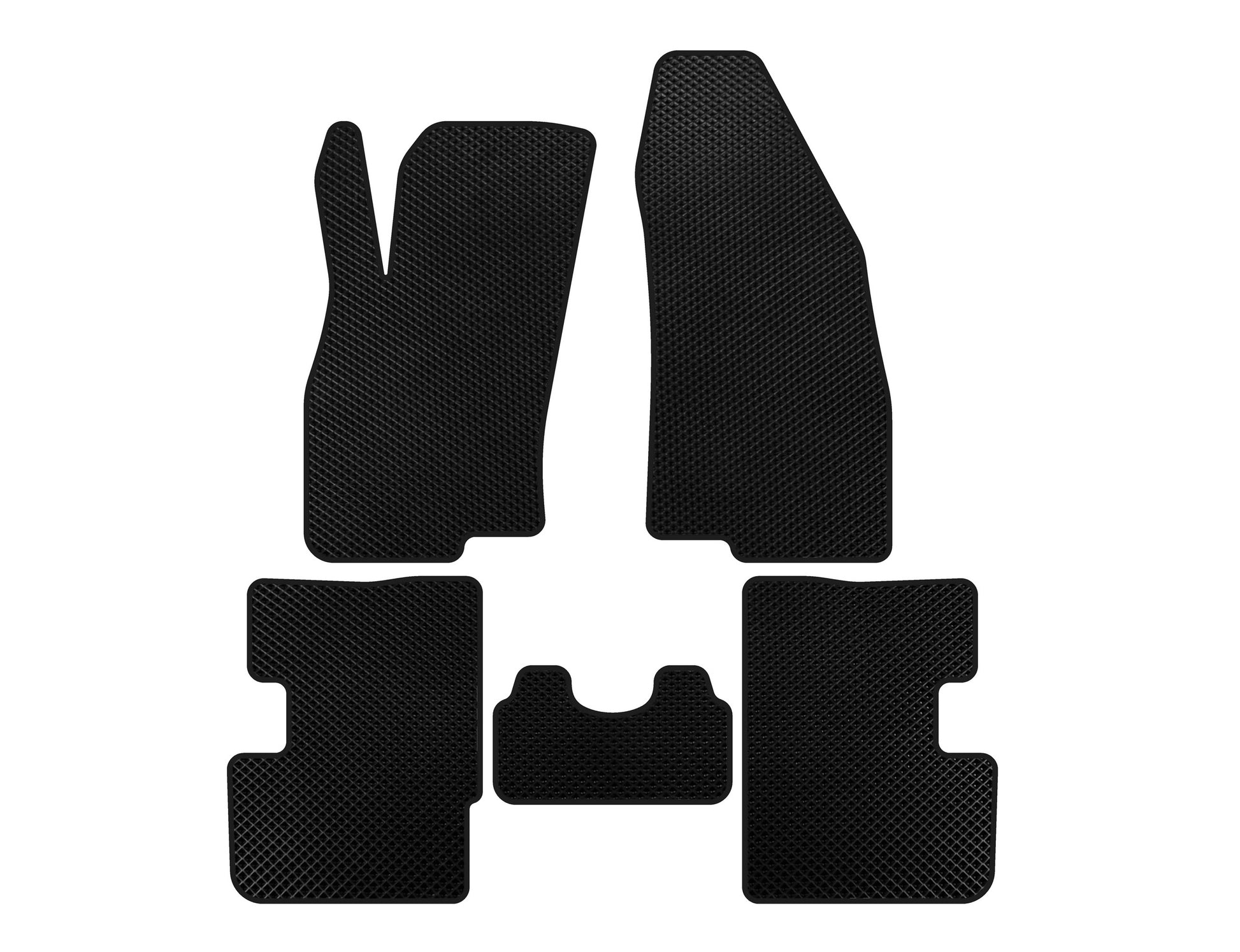 EVA Floor Mats (2011-2018, HB, 3-Door, Black) for Fiat Punto Grande/EVO 2006-2018 - image 1