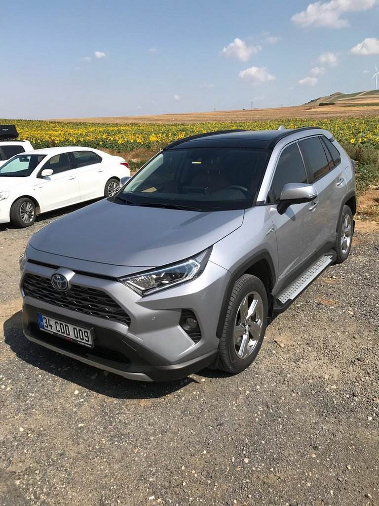Lateral platforms Allmond Grey (2 pieces, aluminum) for Toyota Rav 4 2019- - Reelken Auto