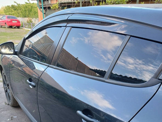 Window Deflectors HB (4 pcs, Sunplex Sport) for Renault Megane III 2009-2016 - image 2