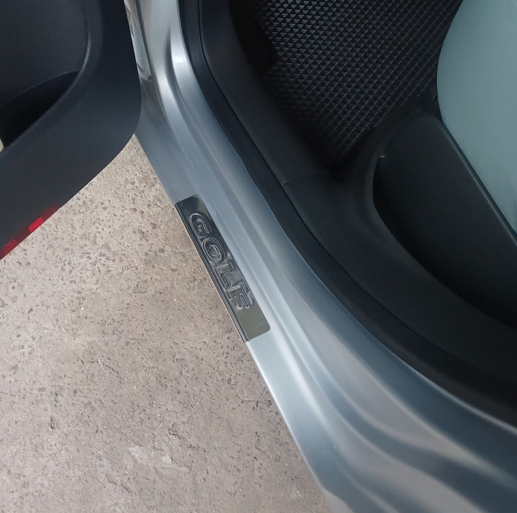 Carmos V2 Stainless Steel Door Sill Protectors (4 pcs) for Volkswagen Golf 7/E-Golf 2012-2020 - image 2