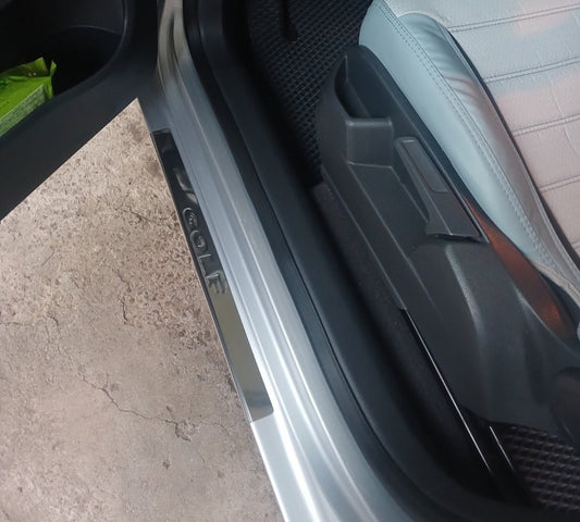 Carmos V2 Stainless Steel Door Sill Protectors (4 pcs) for Volkswagen Golf 7/E-Golf 2012-2020 - image 1